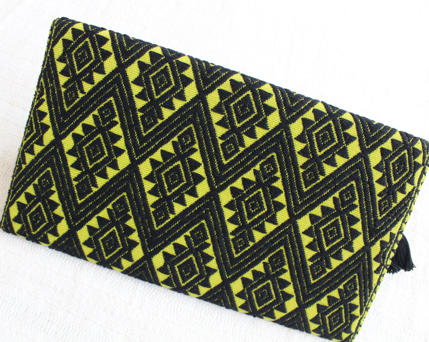 Clutch Artesanal Estrellas Diamante Verde L