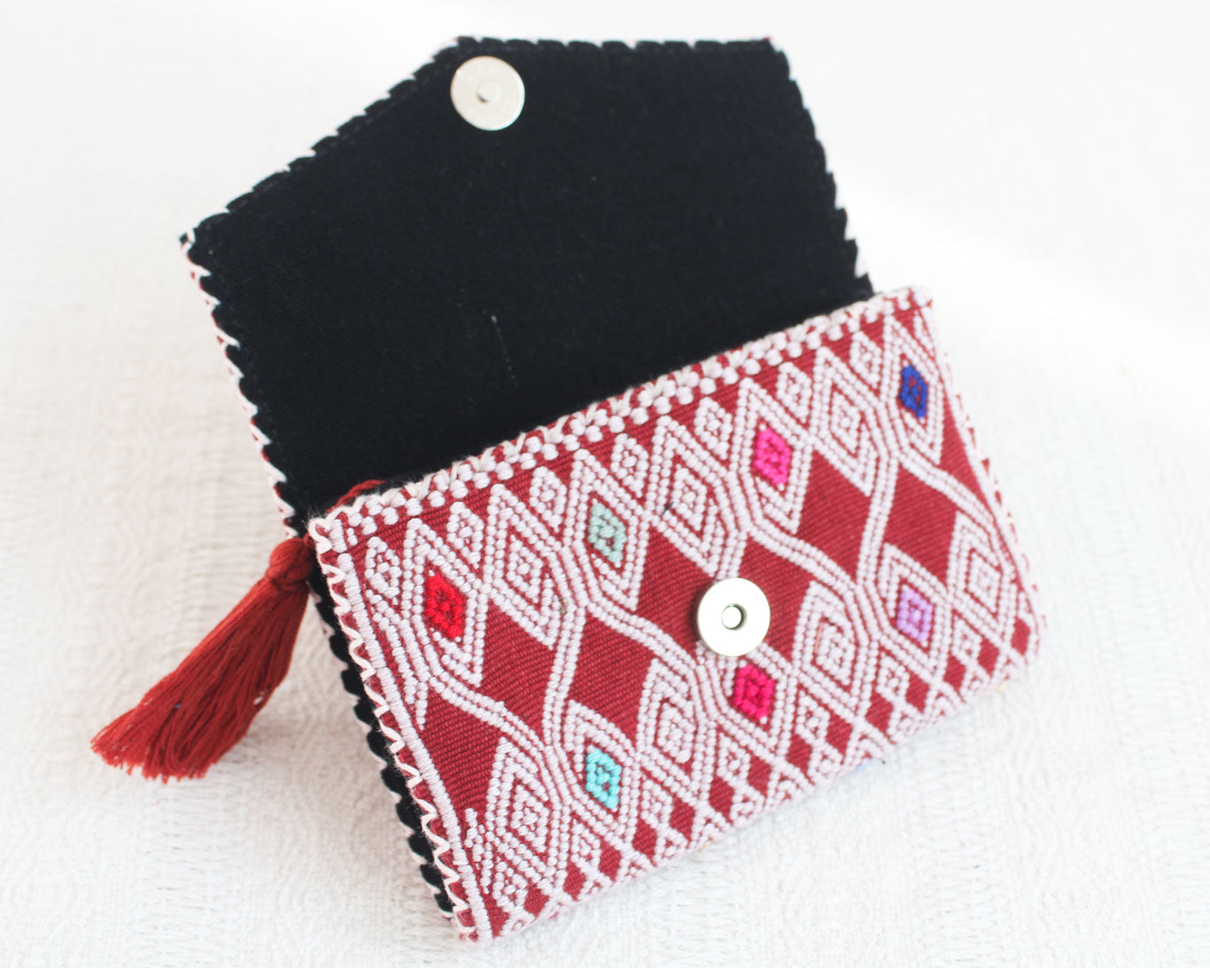 Cartera Rizado Rojo Blanco