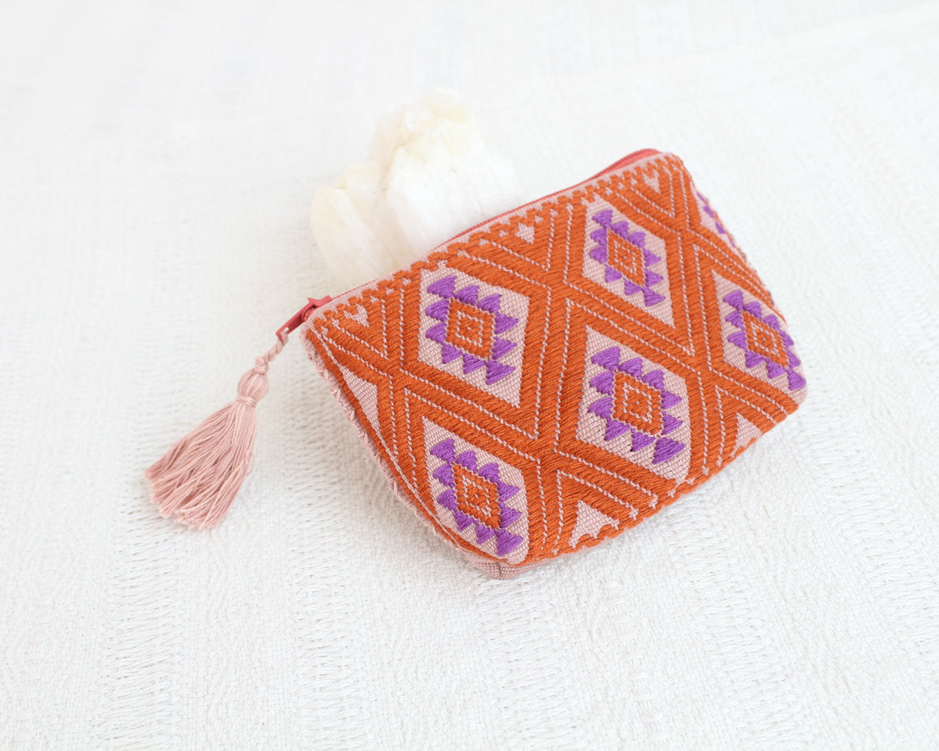 Monedero Estrellas Diamante Naranja Lila