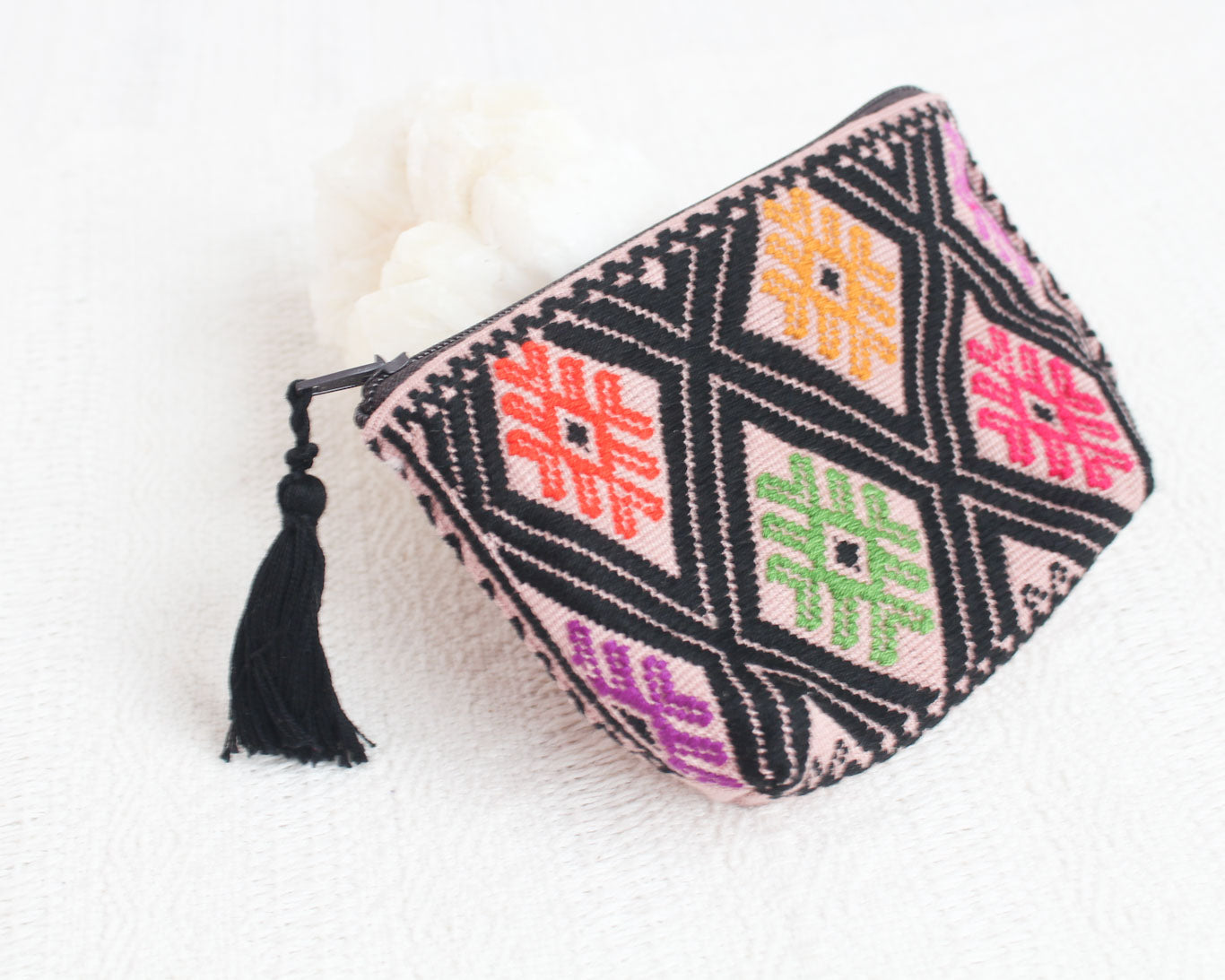 Monedero Estrellas Negro Colores Rosa