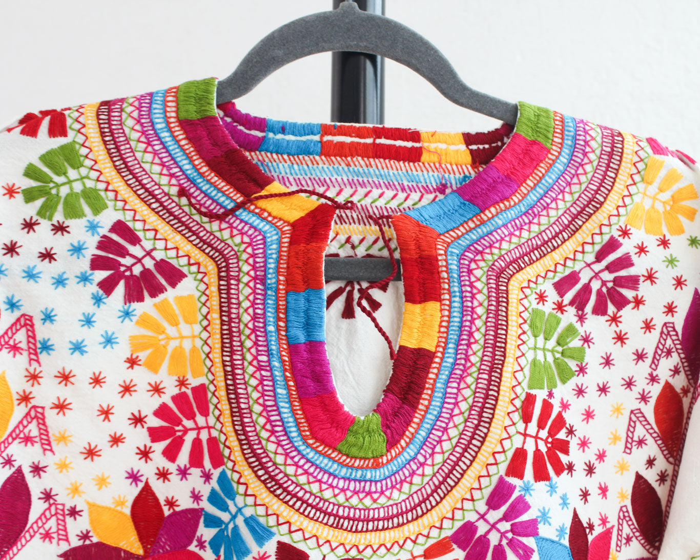 Blusa Milpa Colores Rojo Flores L - XL