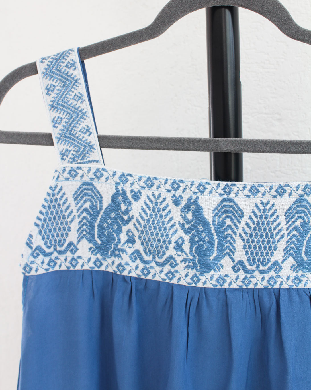 Vestido Primavera Ardillitas Azul Grisaceo