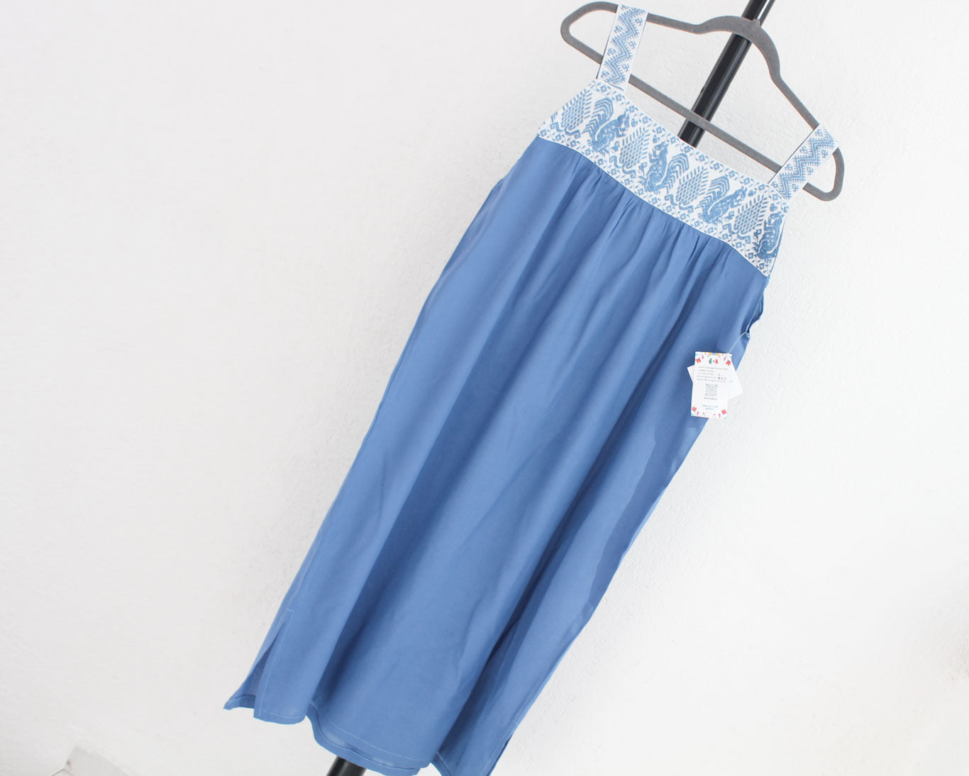 Vestido Primavera Ardillitas Azul Grisaceo