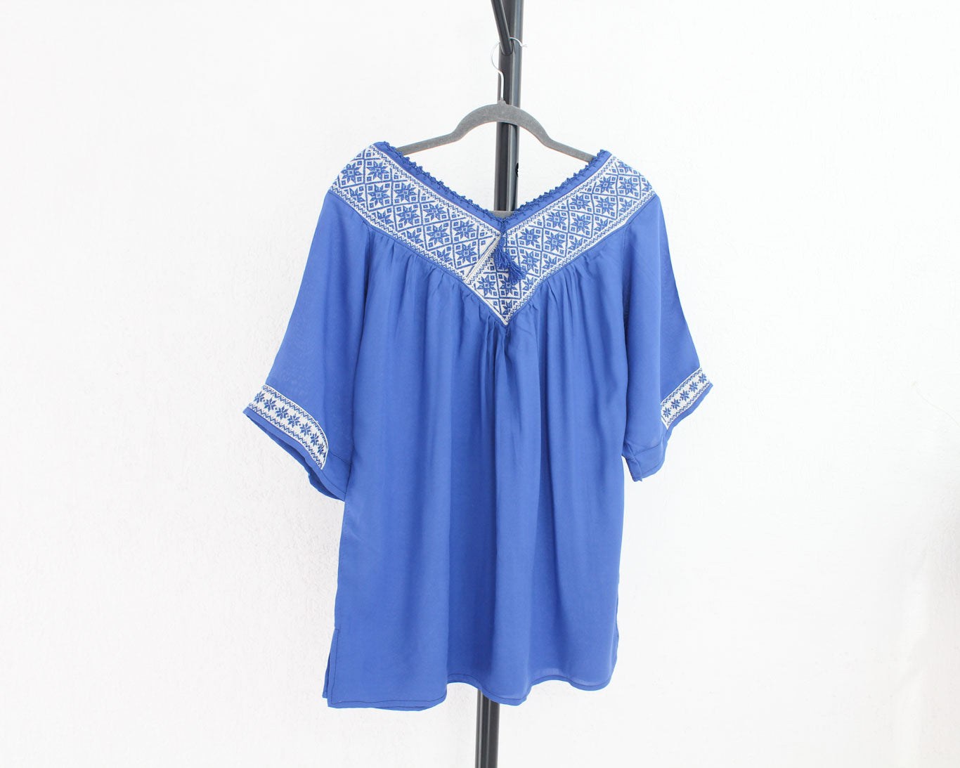 Blusa Cuello V Azul Rey Estrellas