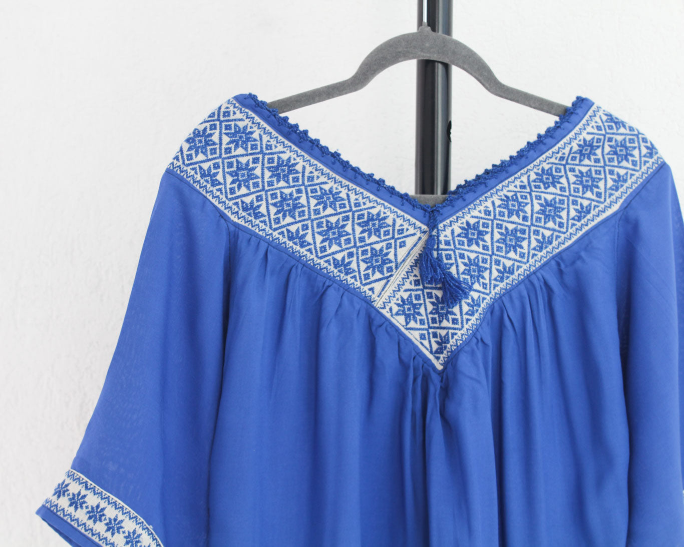Blusa Cuello V Azul Rey Estrellas