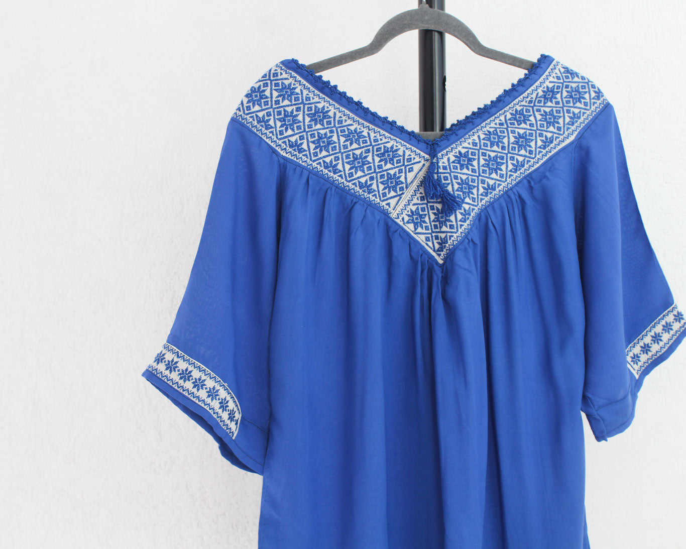Blusa Cuello V Azul Rey Estrellas