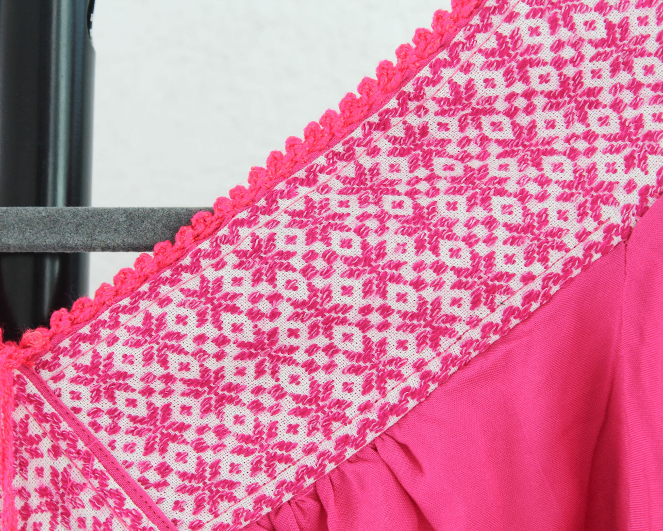 Blusa Cuello V Rosa Mexicano Estrellitas