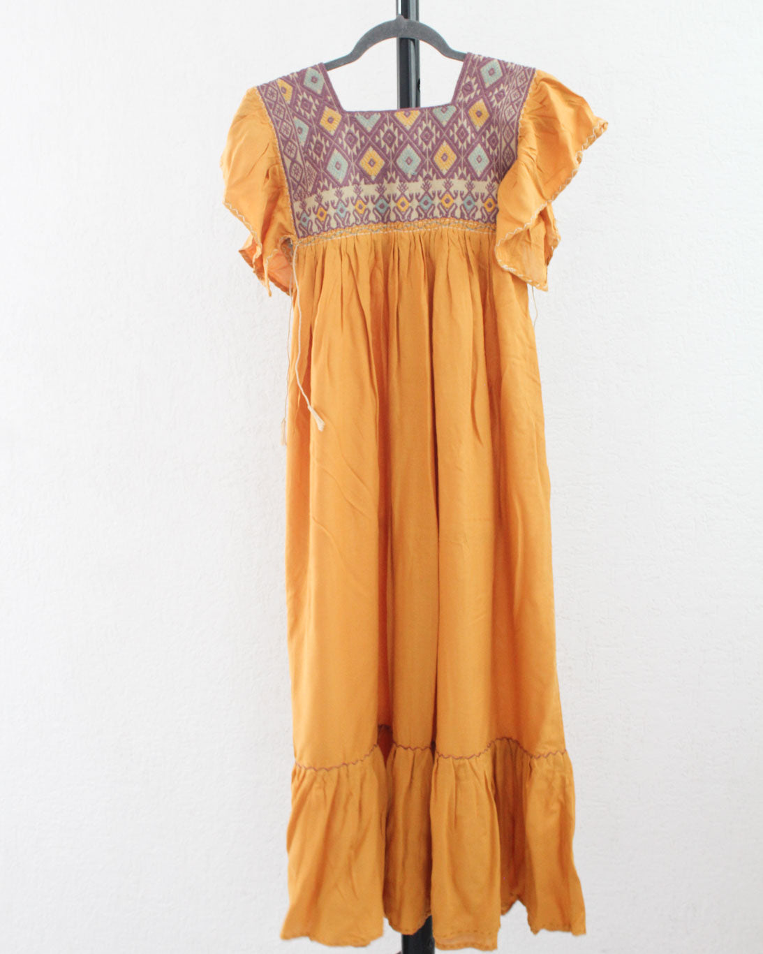 Vestido Cristina Estrellas Amarillo Marsala