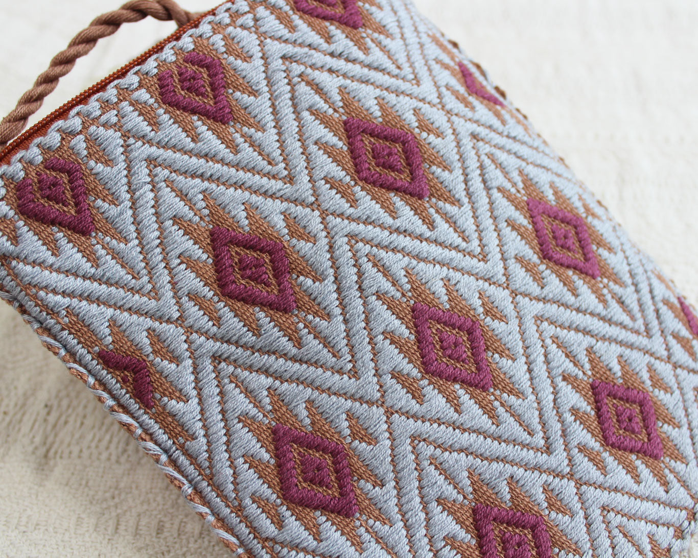 Bolso Celular Estrellas Cafe Gris