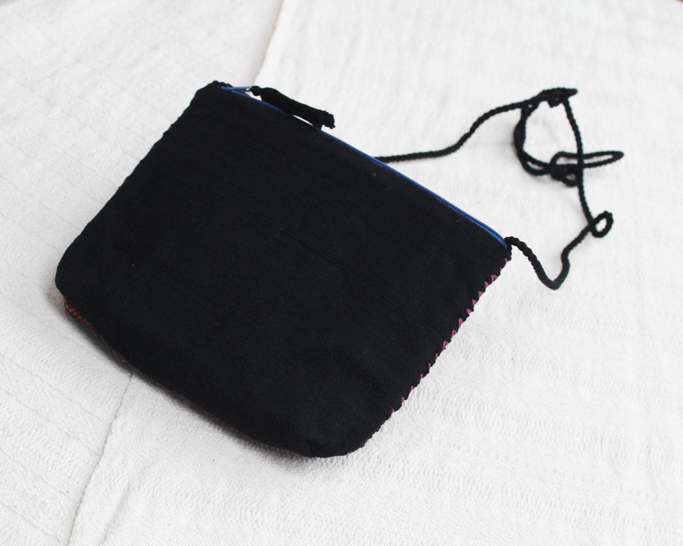 Bolso Telar Flores Vino Mostaza