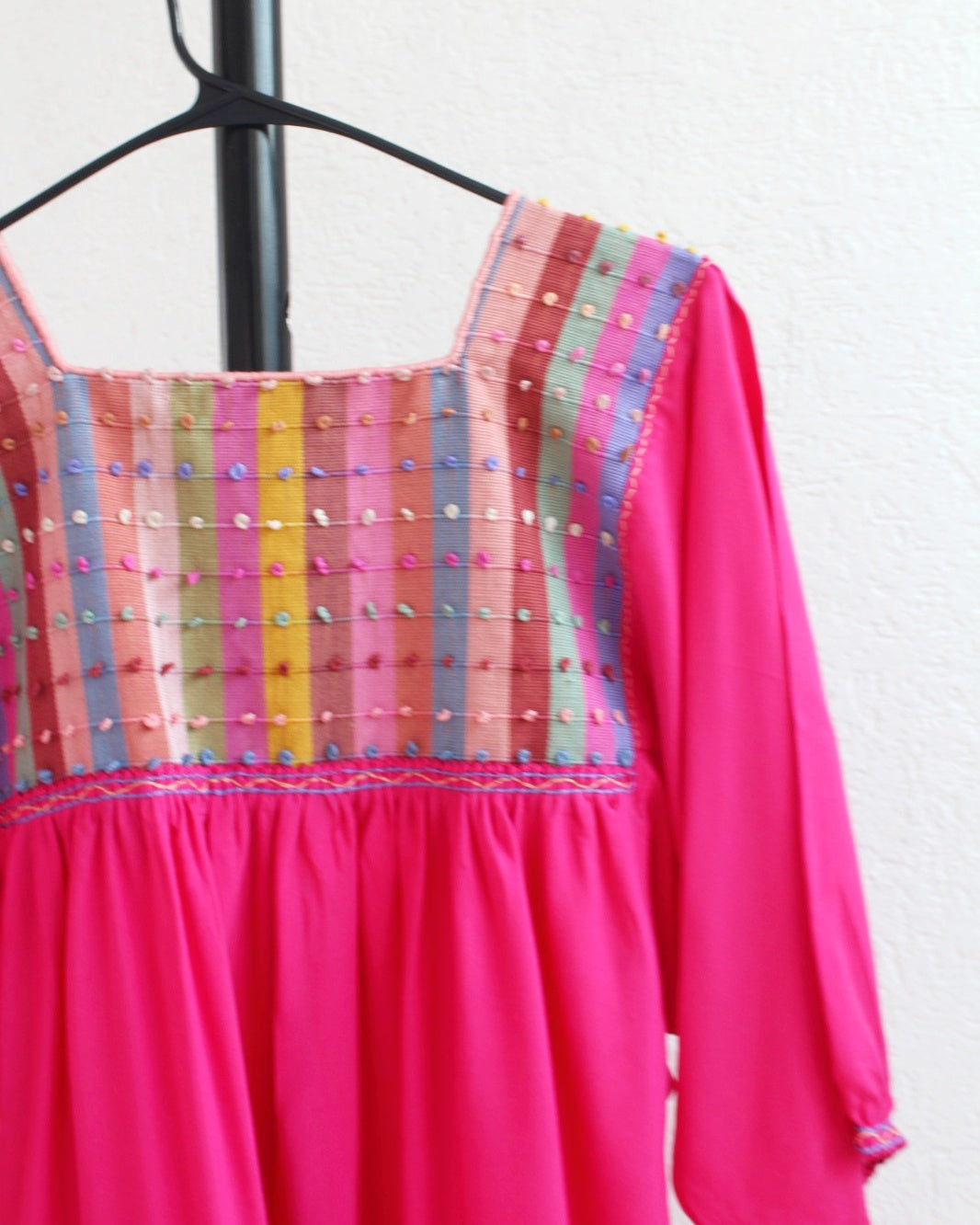 Vestido Nuditos 3/4 Manga Rosa Mx