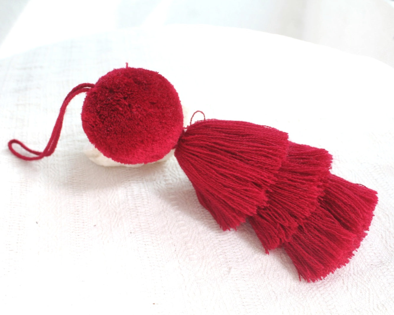Pompon Grande Rojo Carmin
