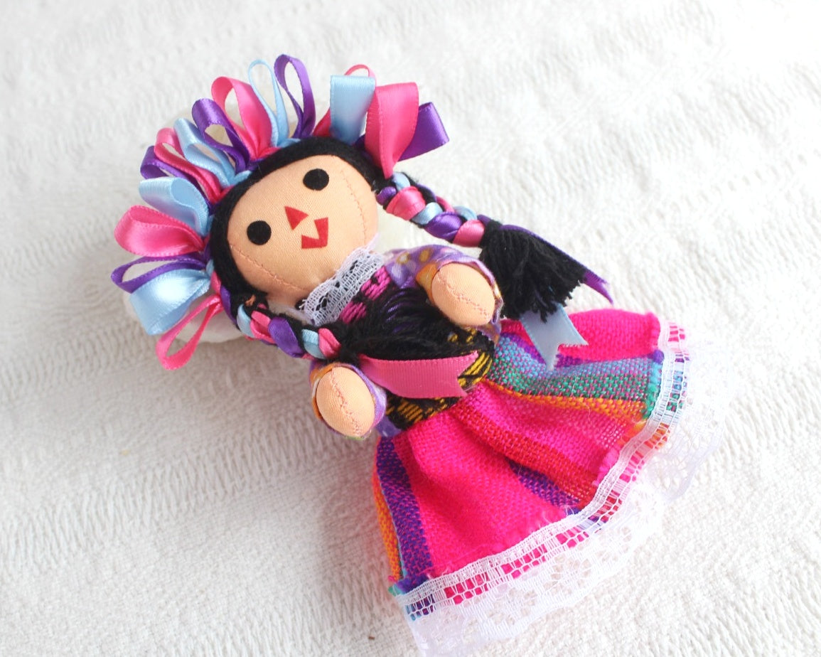 Muñeca Lelé Chica Rosa Azul Morado