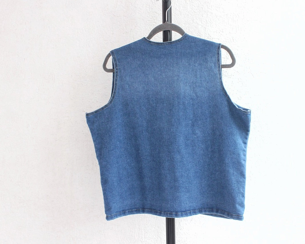 Chaleco Flores Verde Menta 2XL