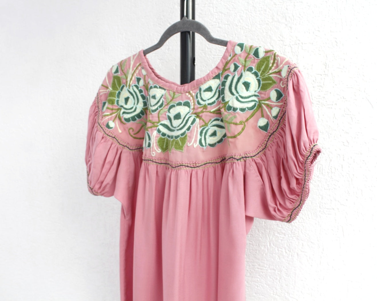 Blusa Abigail Flores Rosa Menta XXL