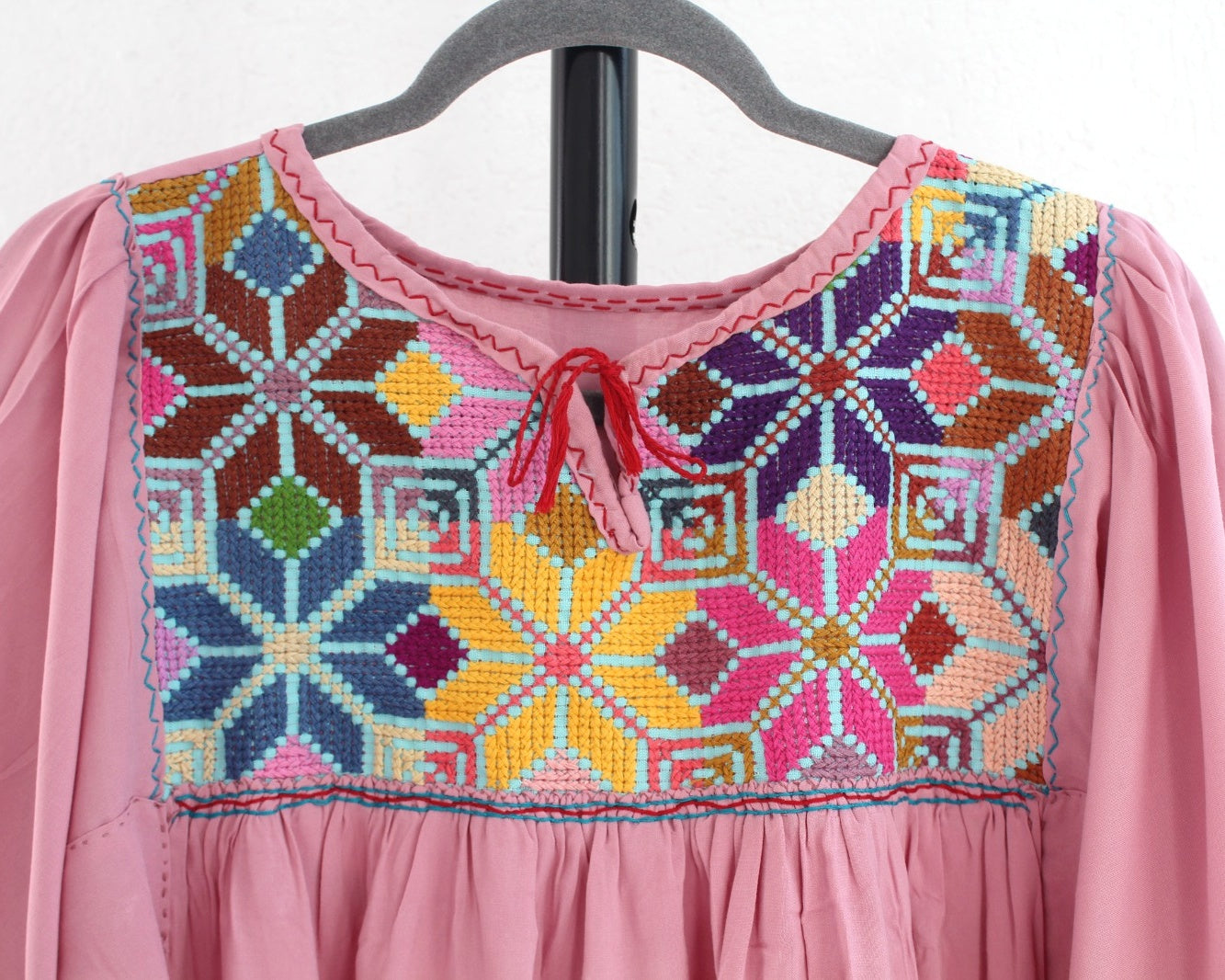 Blusa Gloria Punto de Cruz Rosa