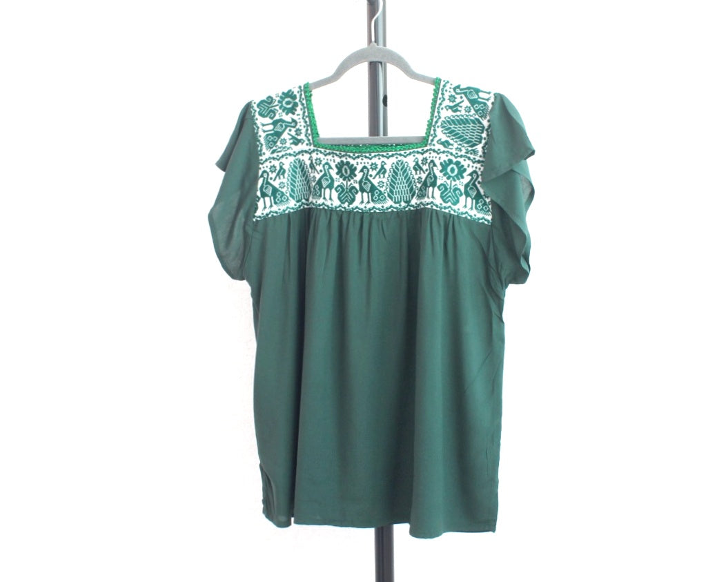 Blusa Tania Verde Pavo Reales XL - 2XL