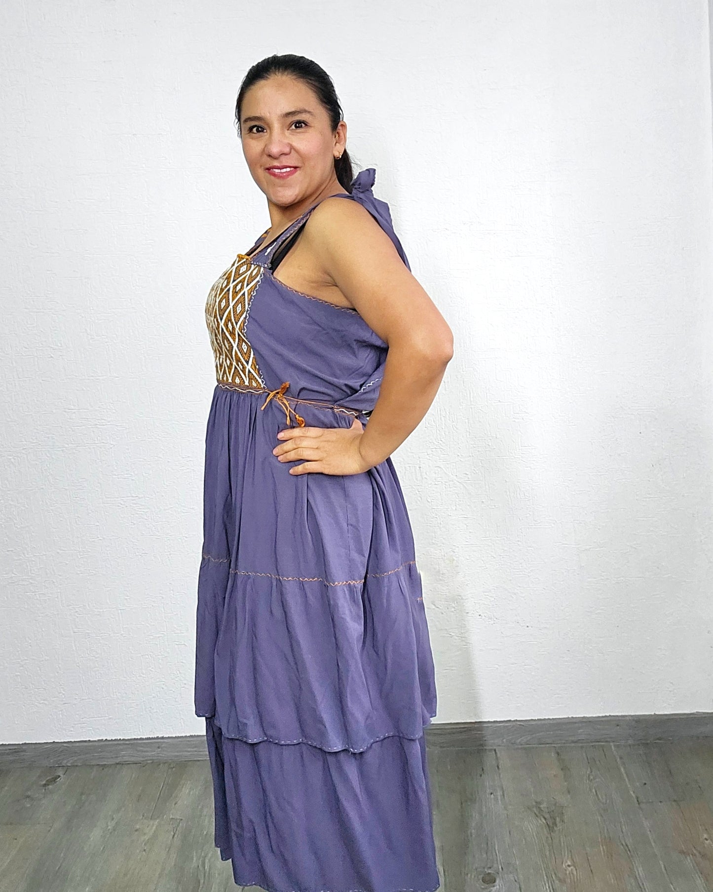 Vestido Fatima Telar Gris XL -XXL