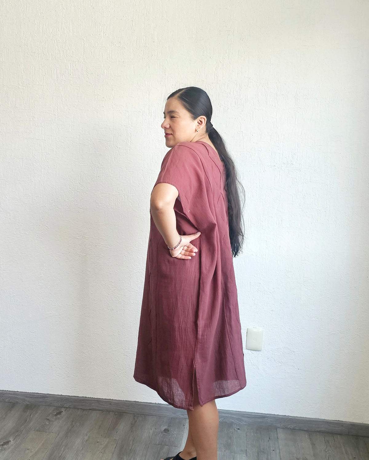 Huipil Largo Betaza Vino 2XL