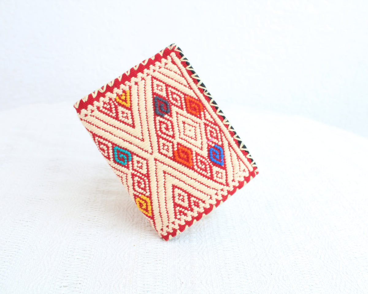 Tarjetero Cosmo Beige Rojo