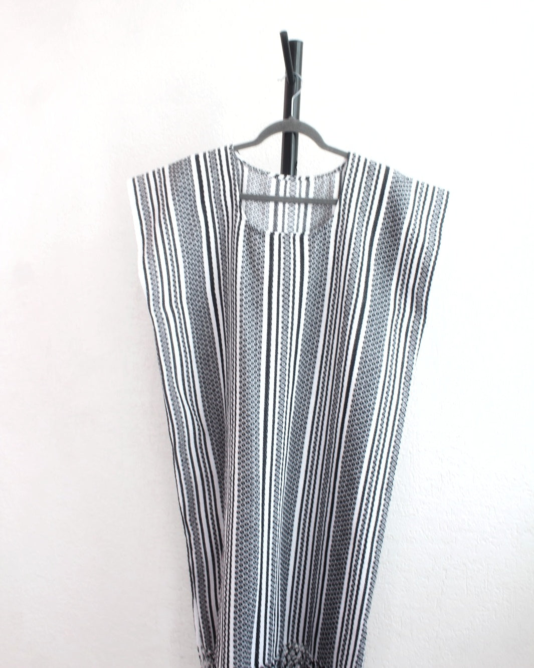 Huipil Maiz Blanco Negro XL XXL