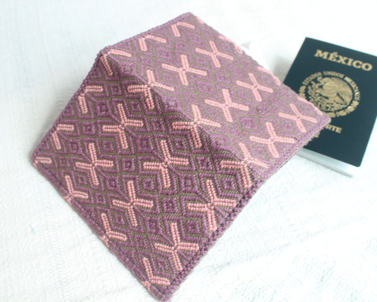 Porta Pasaporte Mariposas Rosa Lila