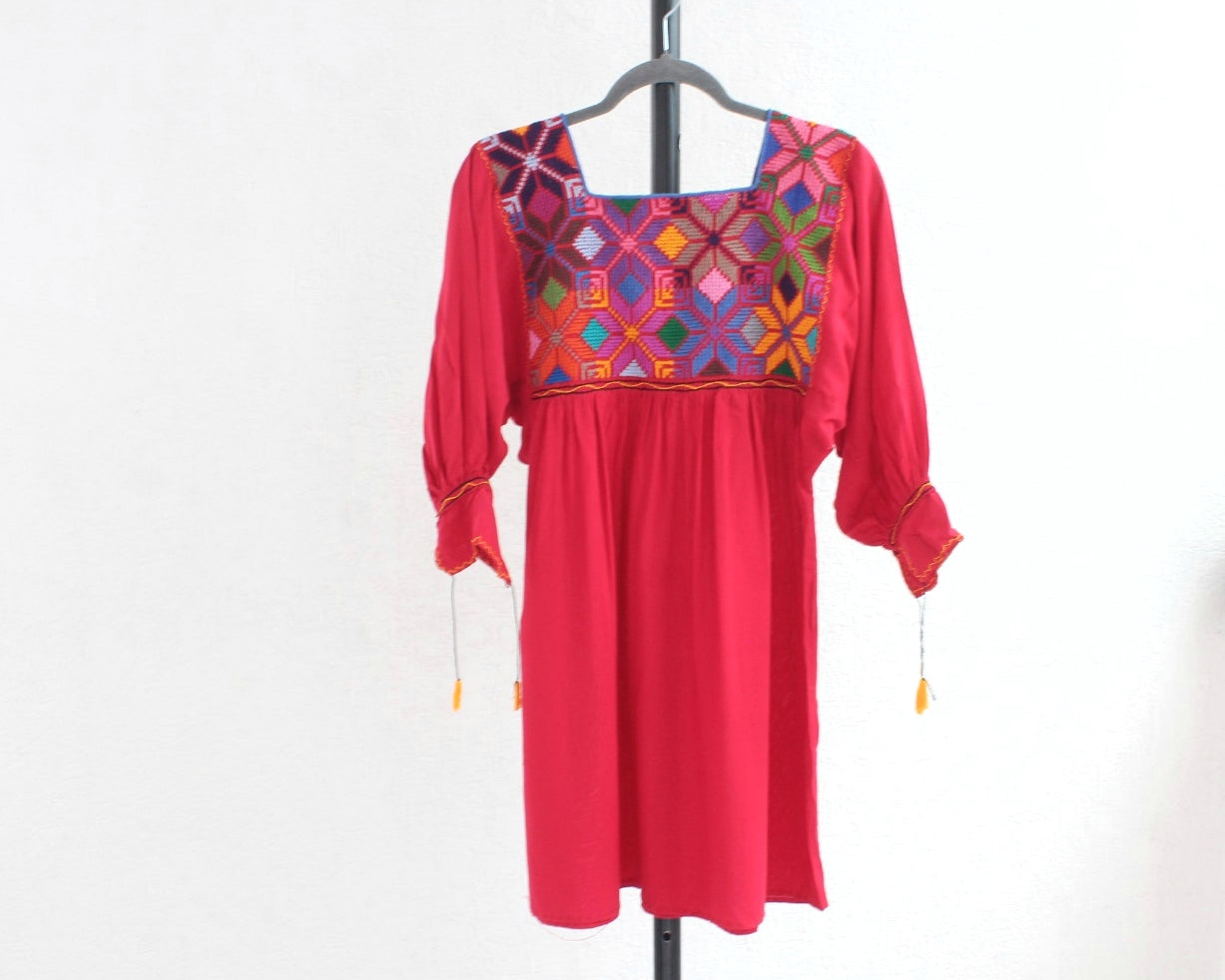 Blusa Gloria Punto de Cruz Rojo