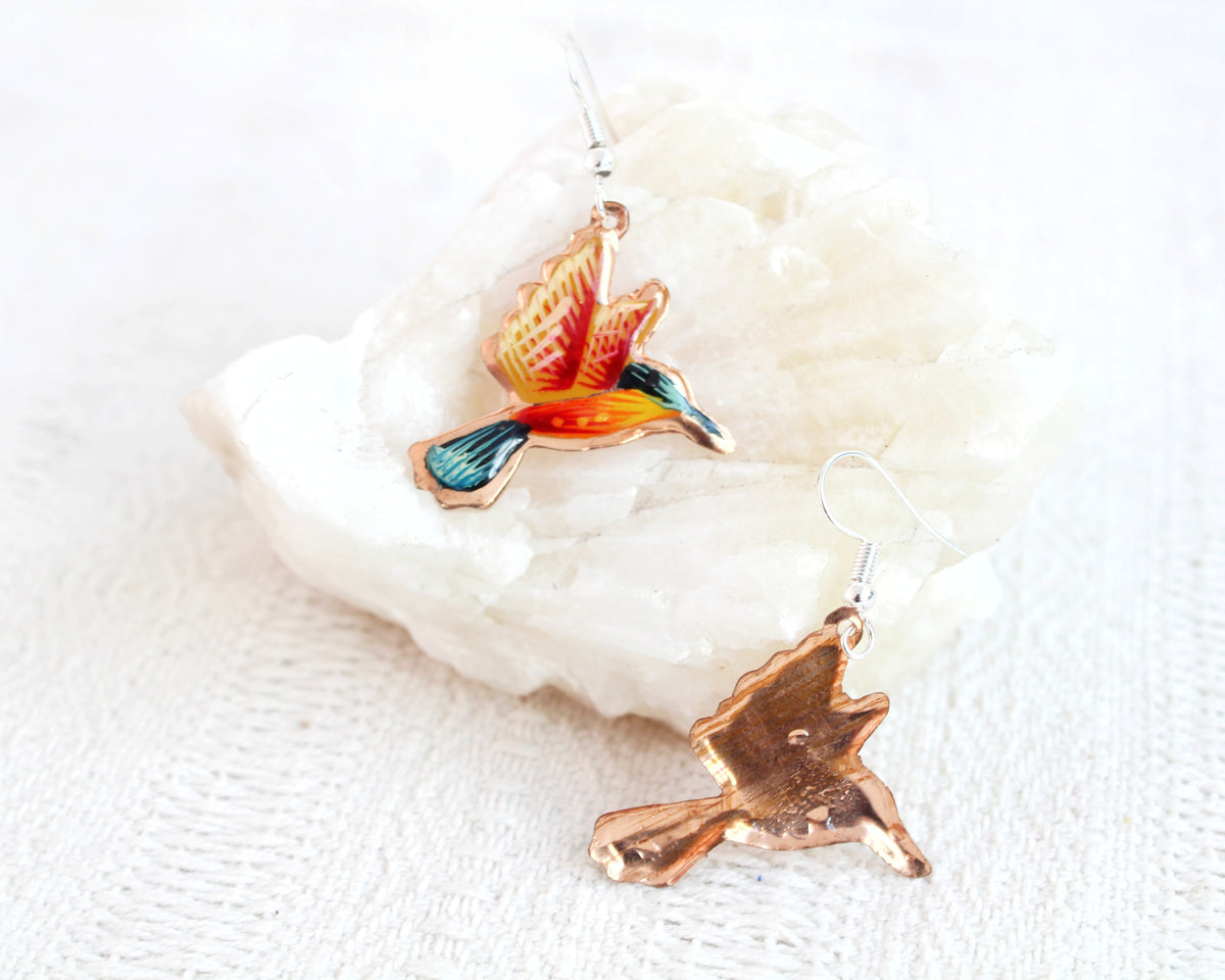 Aretes Cobre Colibri