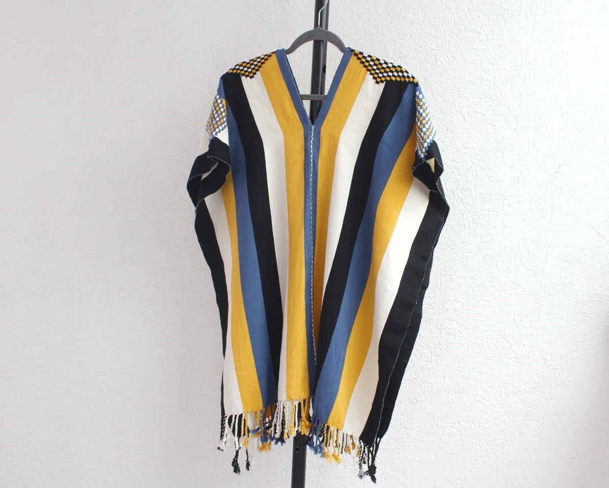 Jorongo Rombos Amarillo Blanco Azul