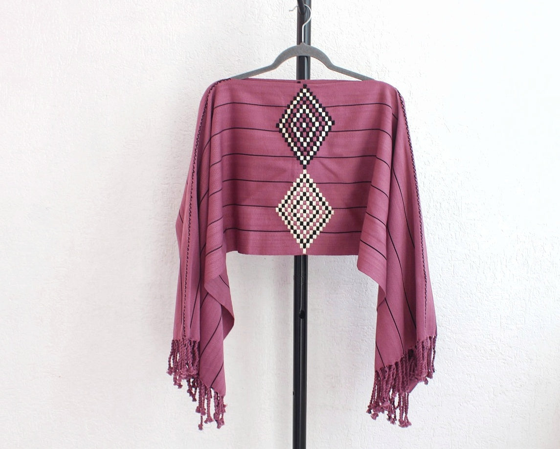 Jorongo Rombos Rosa Lineas Negro