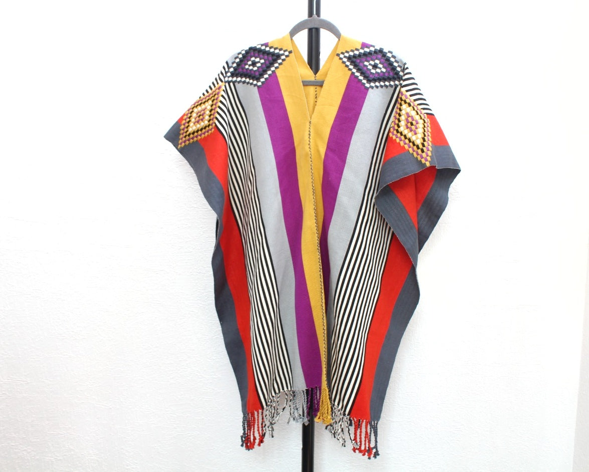 Jorongo Rombos Amarillo Violeta Gris