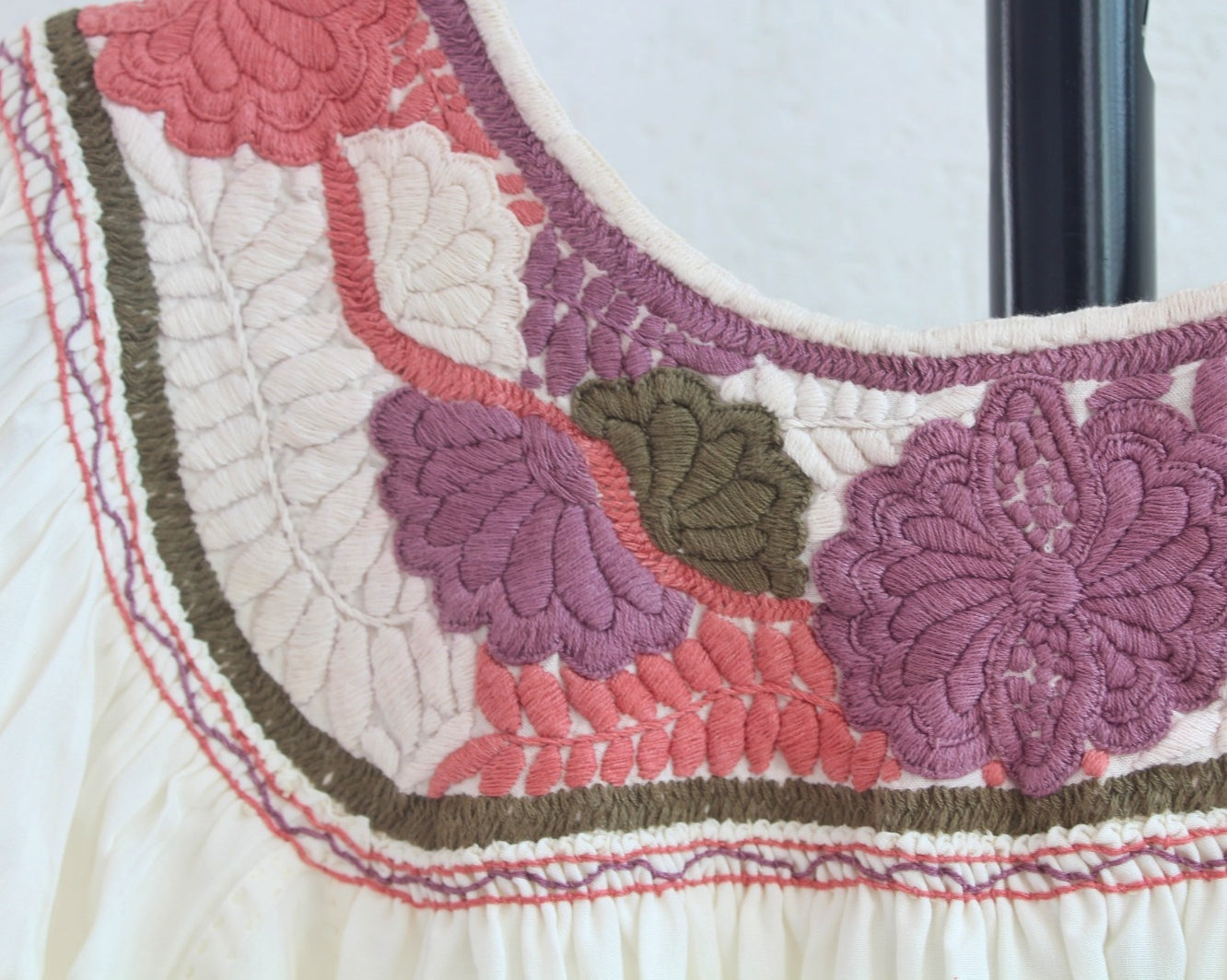 Blusa Aguacatenango perla Rosa Verde Unitalla