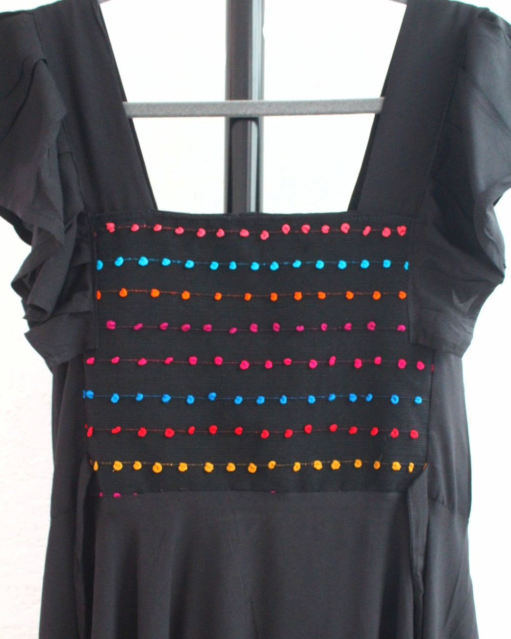Vestido Anita Corto Nuditos Negro