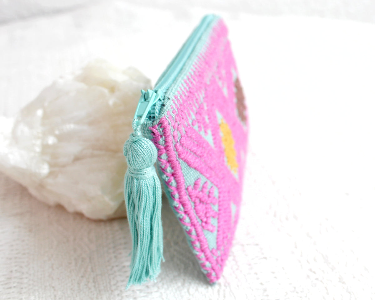 Mini Monedero Estrellitas Rosa Aqua