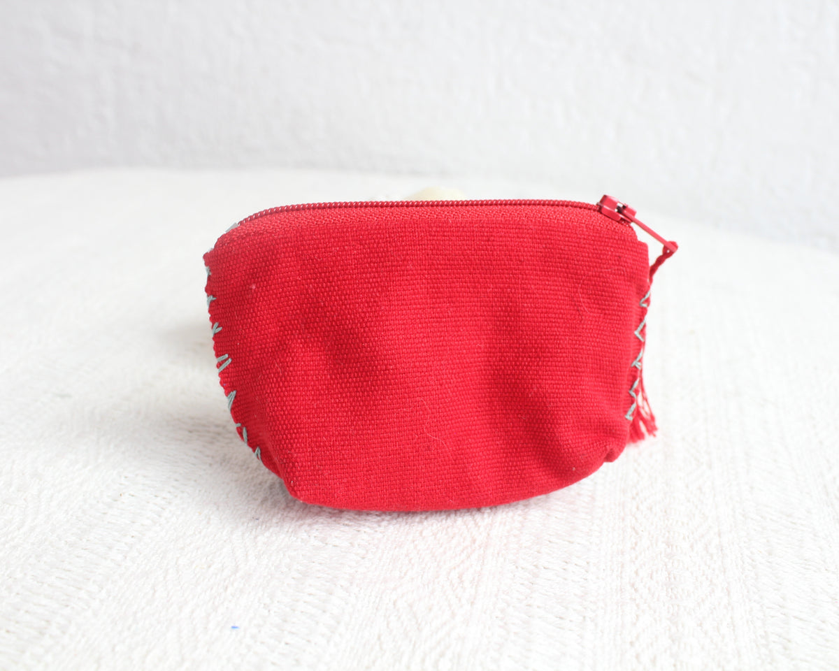 Mini Monedero Cosmos Rojo Turquesa