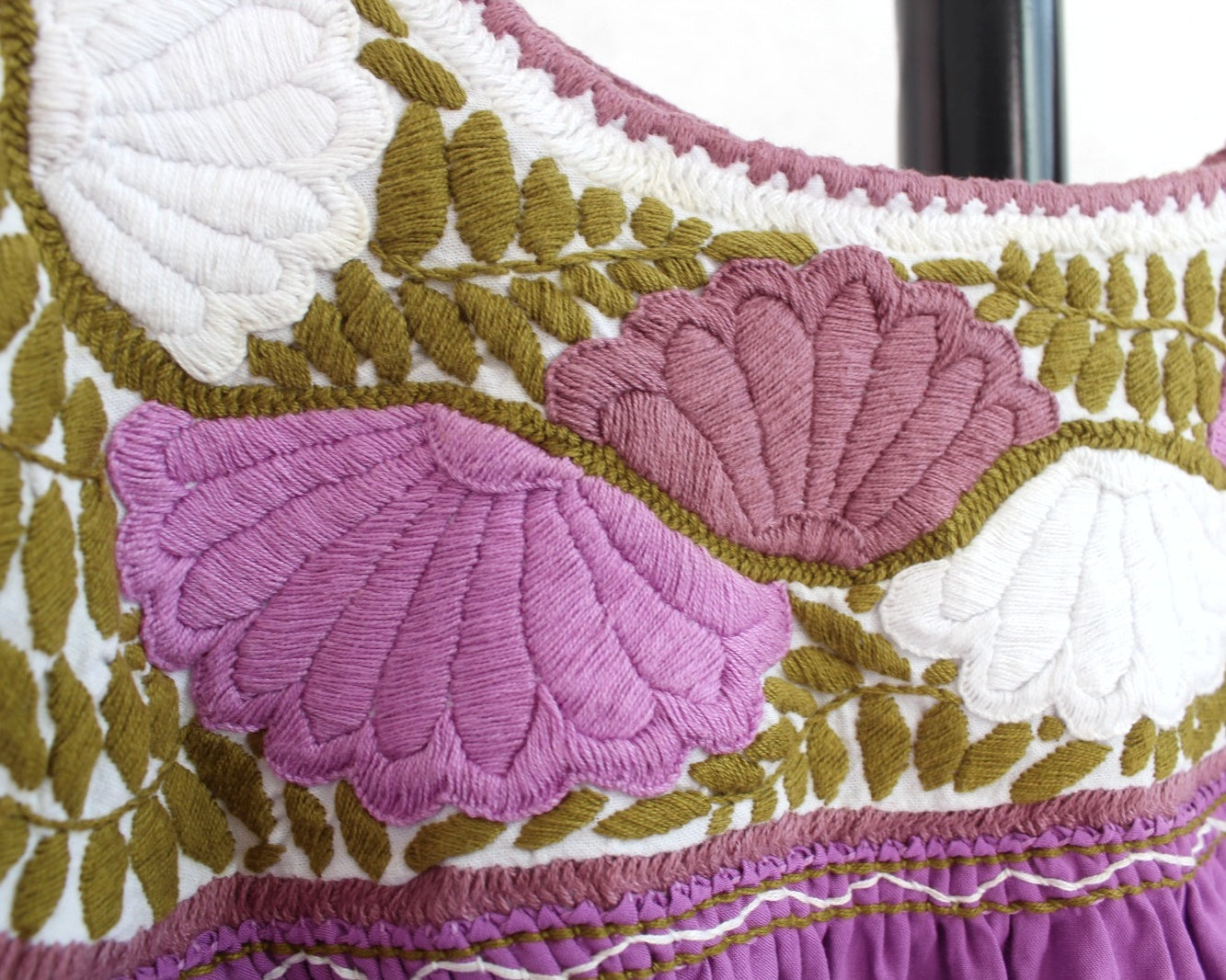 Blusa Aguacatenango Lila Verde Rosa