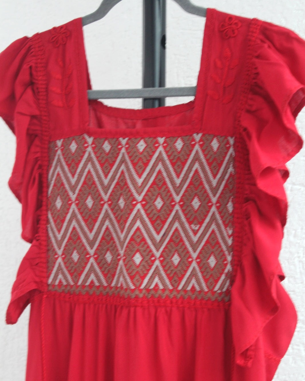 Vestido Josefina Rojo Beige Unitalla