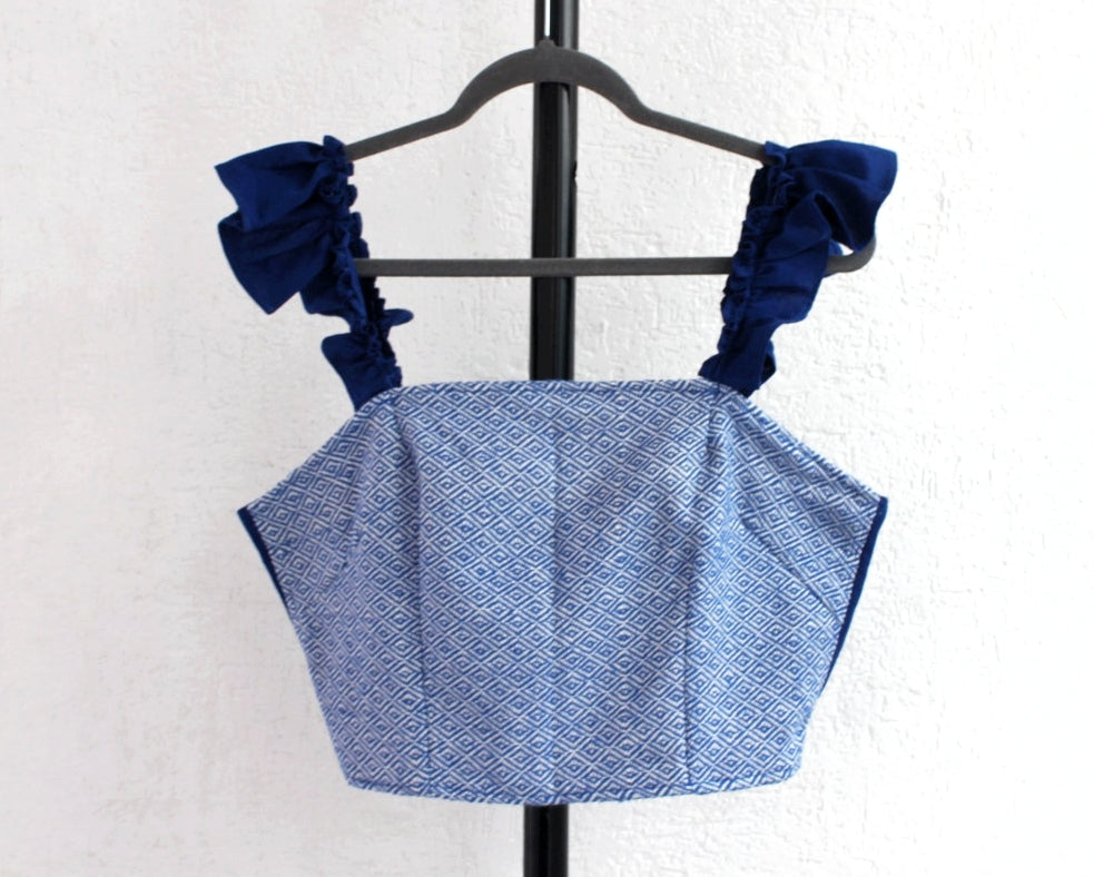 Crop Top Isabel Azul Rombos