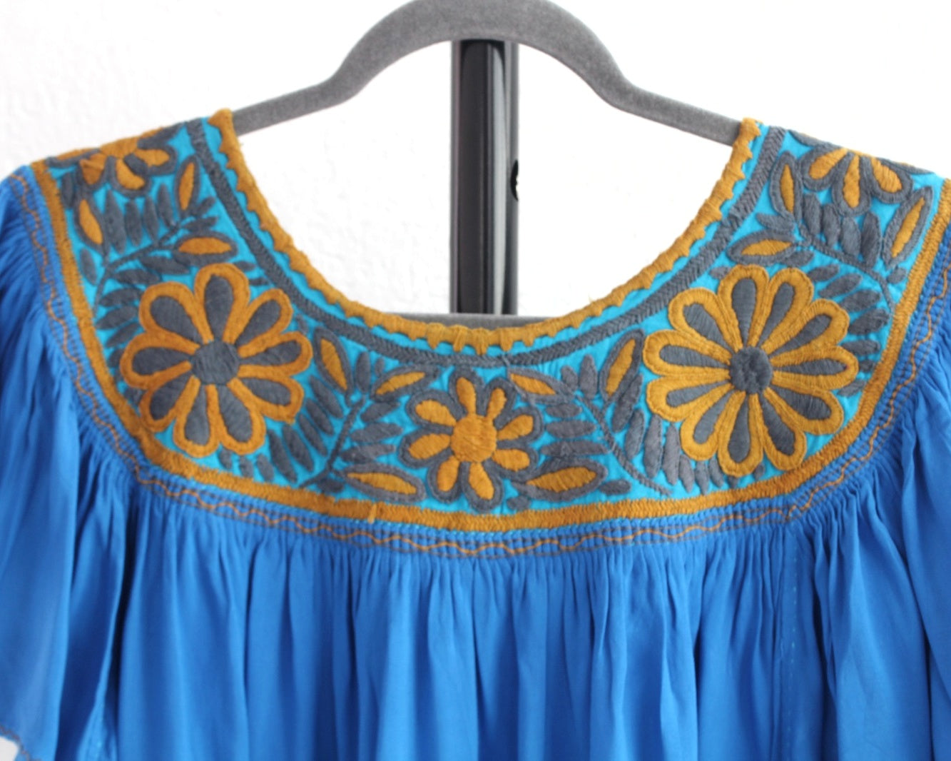 Blusa Aguacatenango Azul Amarillo
