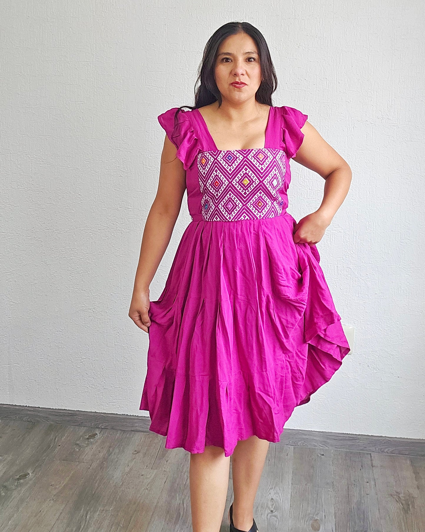 Vestido Anita Corto Bugambilia Blanco