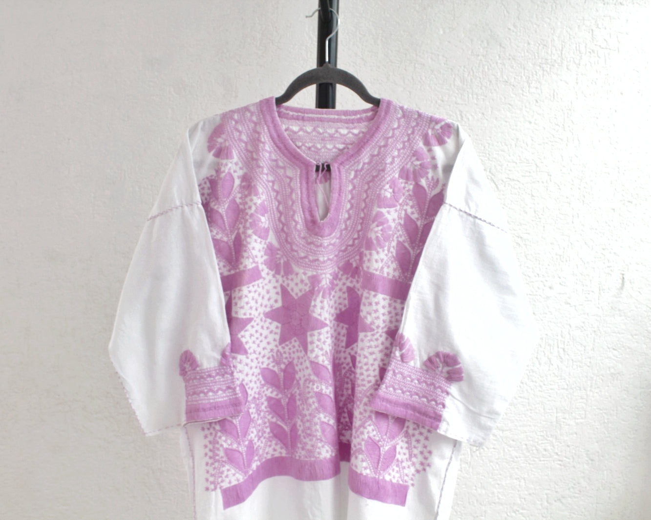 Blusa Milpa Flores Lila L - XL