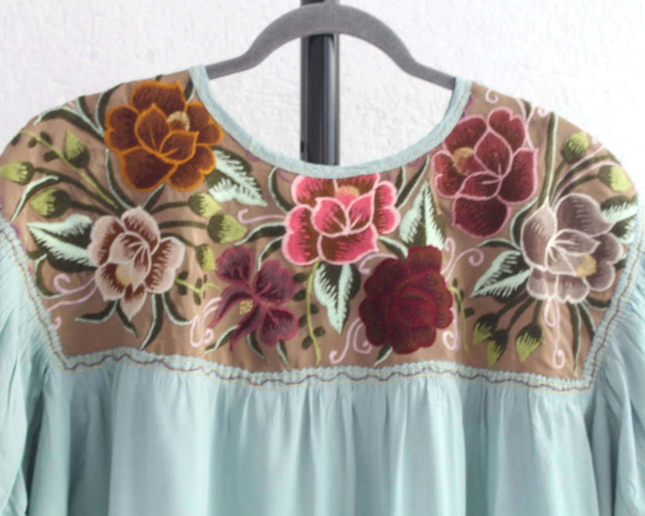 Blusa Abigail Flores Menta XXL