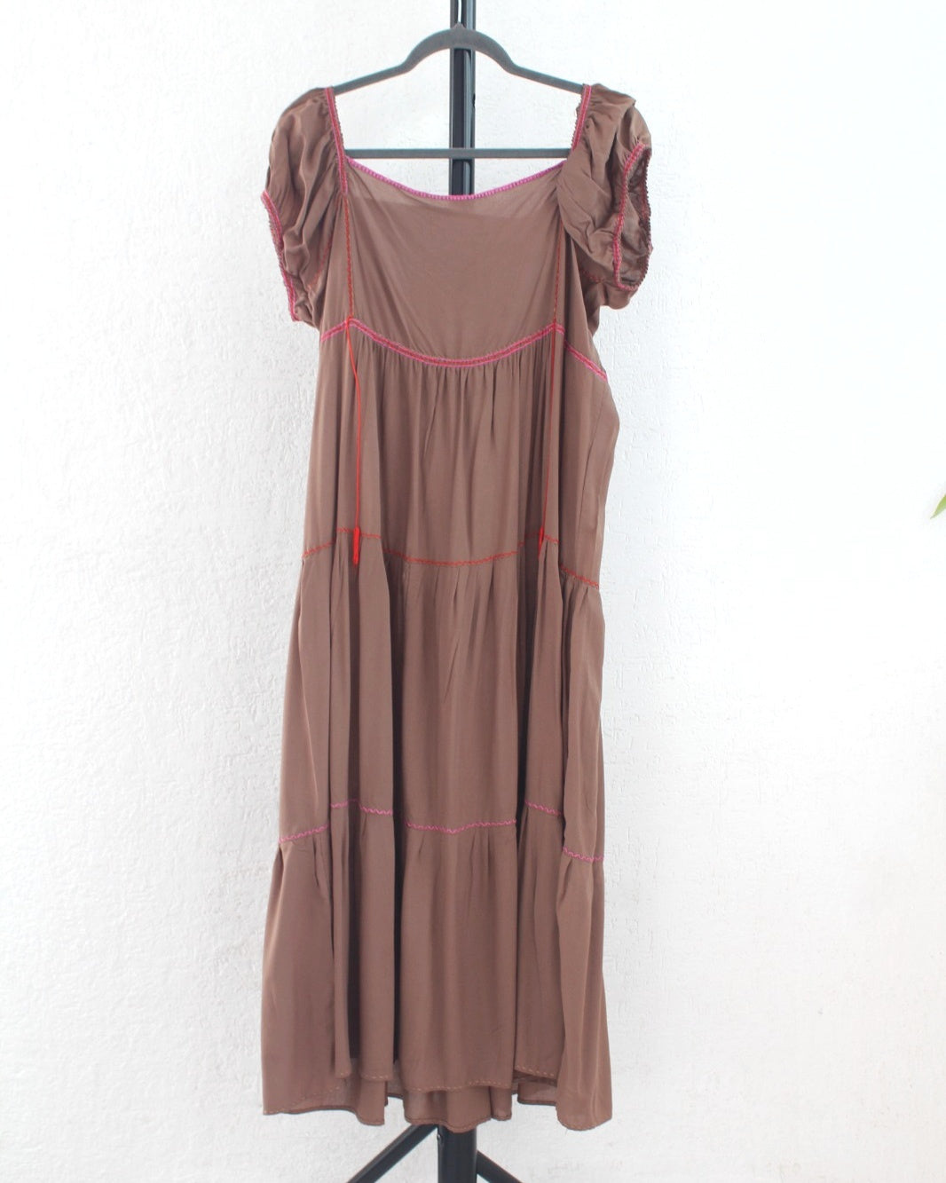Vestido Gloria Beige Rosa Ch M L