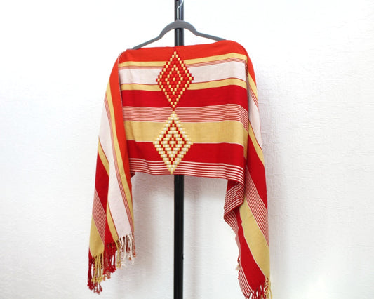 Jorongo Rombos Amarillo Rojo Blanco