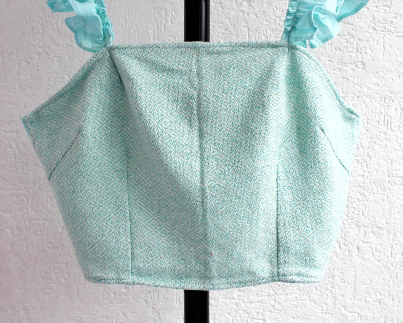 Crop Top Isabel Turquesa Rombos