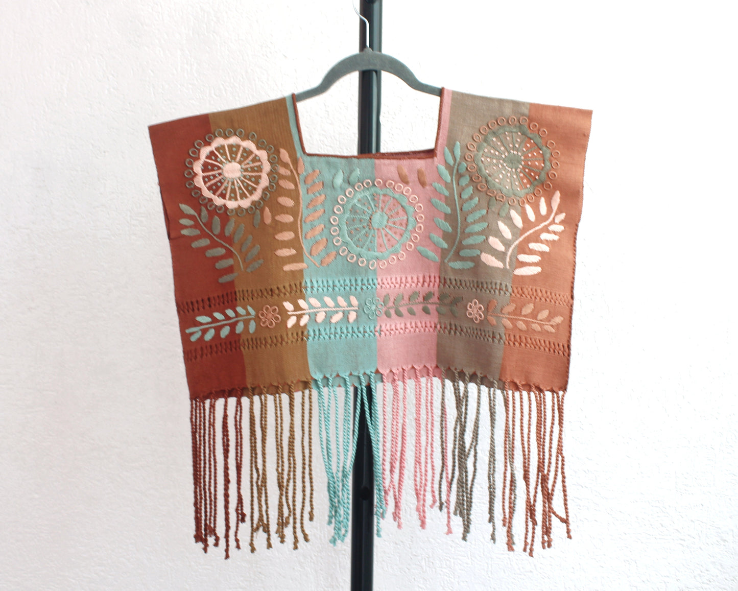 Crop Top Flores Rococo Café Rosa Menta