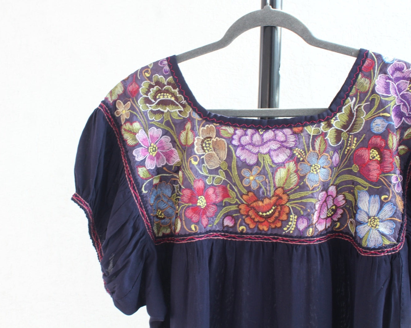 Blusa Abigail Flores Azul Marino XXL - XXXL