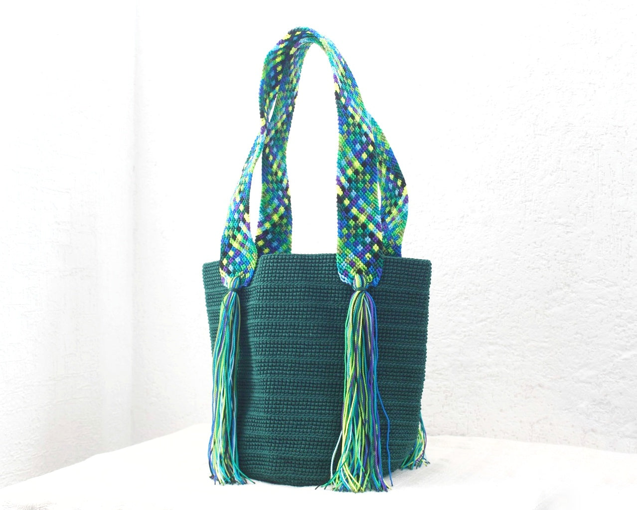 Bolso de mano Verde Colores Puntitos