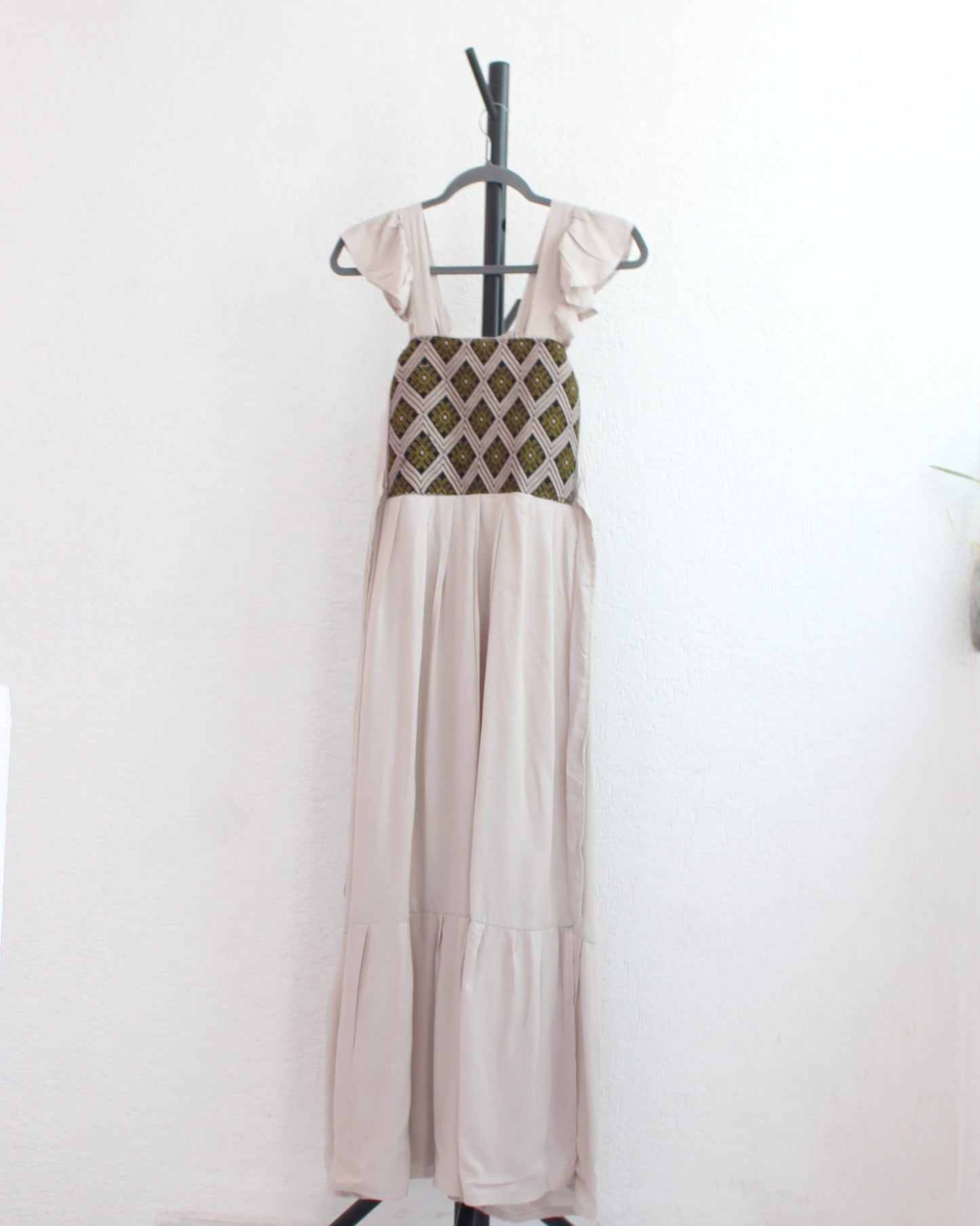 Vestido Anita XL - 2XL Largo Beige