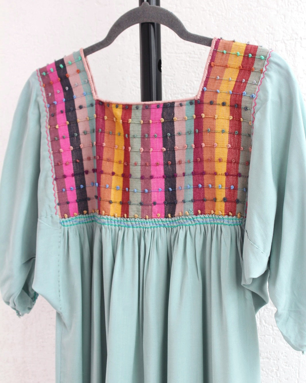 Vestido Nuditos 3/4 Menta Colores